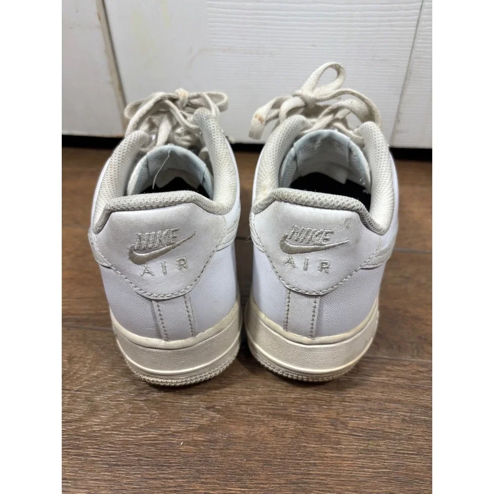 Nike Air‎ Force 1 Low White Leather Sneakers Size 8.5 Women